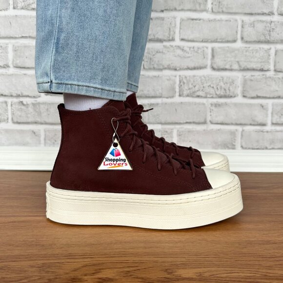 Converse Chuck Taylor Lift Platform Hi Suede Fleece Lining 8.5 Wmn Shoes A06783C - Picture 6 of 11